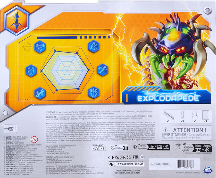 HEX Bots Explodapede Remote Control Robot Centipede Robot Toys with Light Up Eyes, Prank Toys for Ki