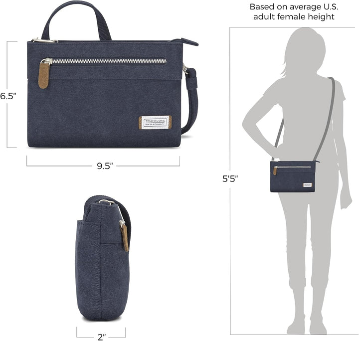 Travelon Damen Anti-Theft Heritage Small Crossbody Umhängetasche Indigo, Indigo/Mandala-traum