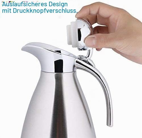 Luvan 2.0 L Kaffeekanne,304 Edelstahl Edelstahl Thermokaraffe,Doppelwand Vakuum Isolierte,Kaffee The