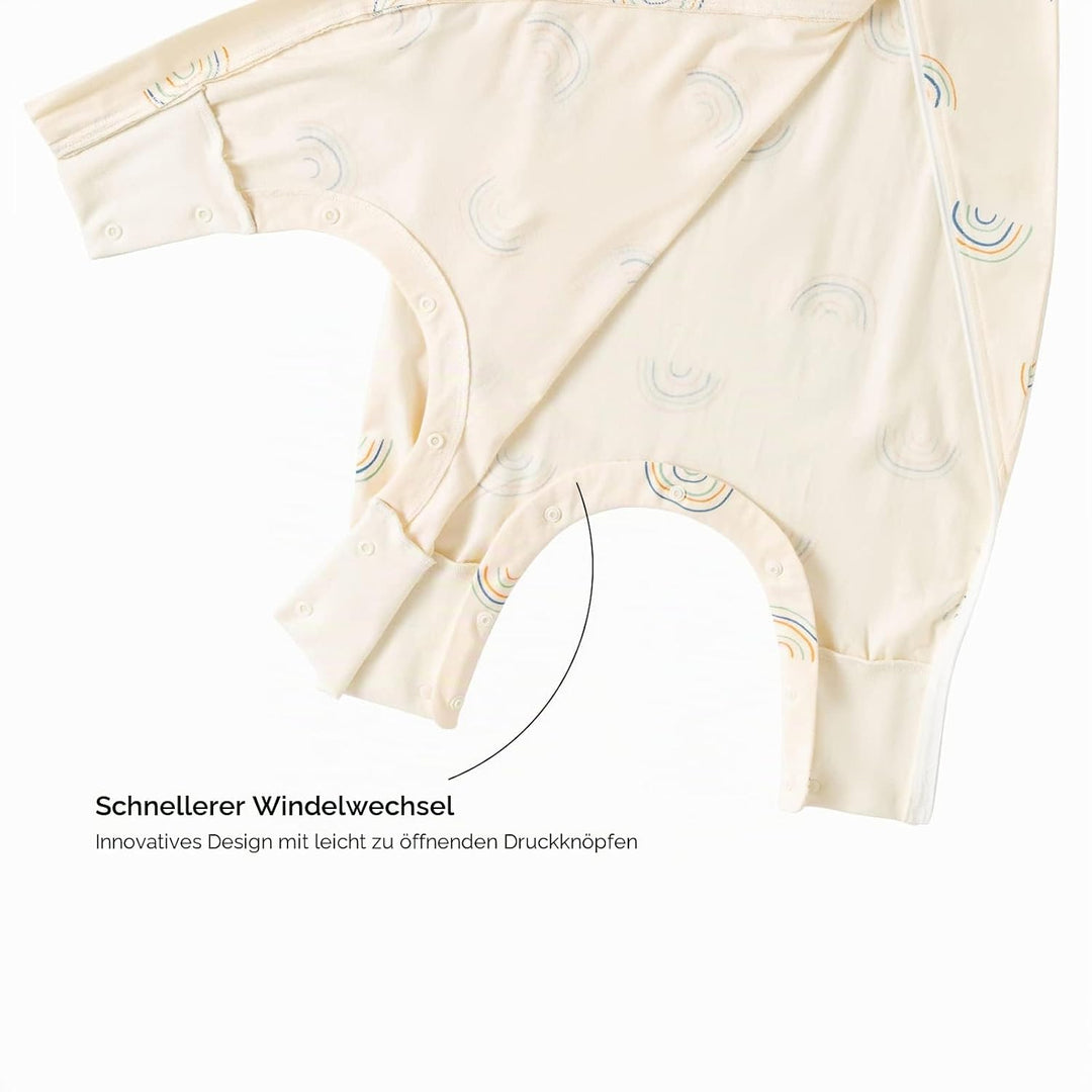 Duomiaomiao Baby Sommerschlafsack, Schlafsack mit füssen 0.5 tog, Dünne Sommer Schlafsack mit füssen