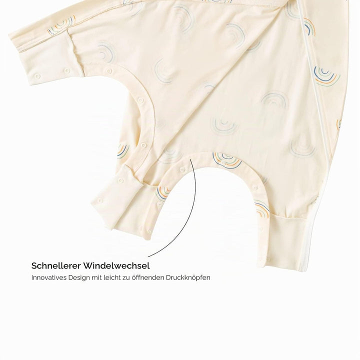 Duomiaomiao Baby Sommerschlafsack, Schlafsack mit füssen 0.5 tog, Dünne Sommer Schlafsack mit füssen