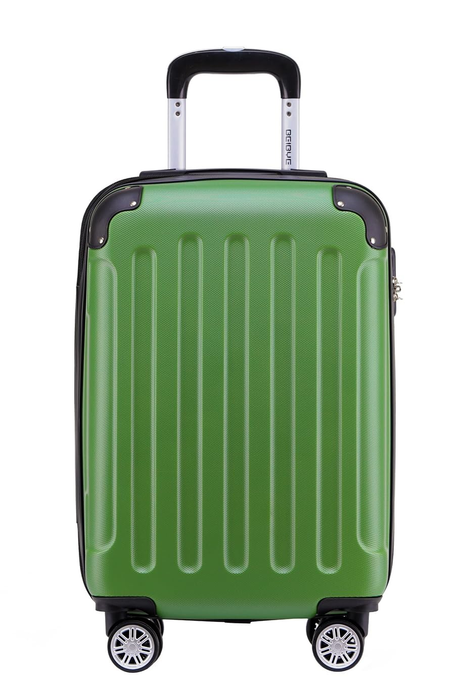 BEIBYE- Hartschalenkoffer Koffer Trolley Rollkoffer Reisekoffer Zahlenschloss 4 Zwilings-Rollen (Oli
