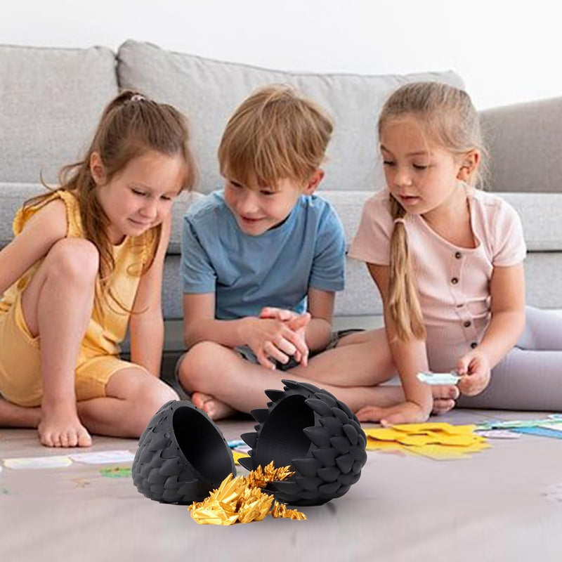 Yearsahrk 3D Gedrucktes Drachenei Geheimnisvolle Drachen Spielzeug Realistische Realistische Bewegli