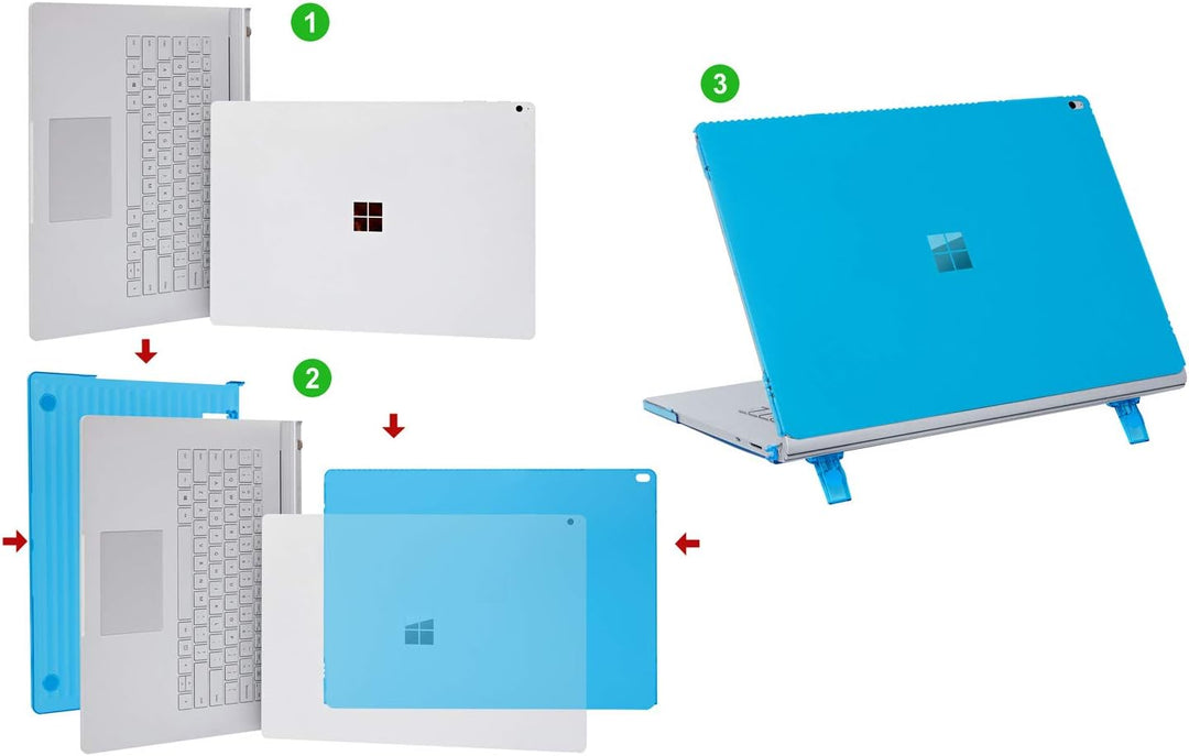 mCover Hartschalen für Microsoft Surface Book 2/3 (38,1 cm) 15 Zoll (Schwarz) 15" Microsoft surface