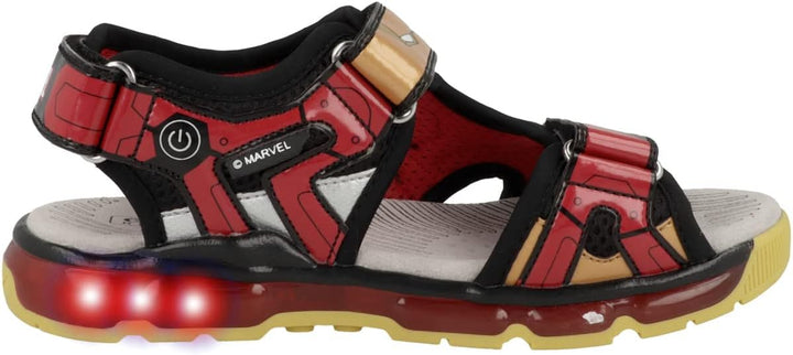 Geox Jungen J Android Boy Sandal 31 EU Black Red, 31 EU Black Red