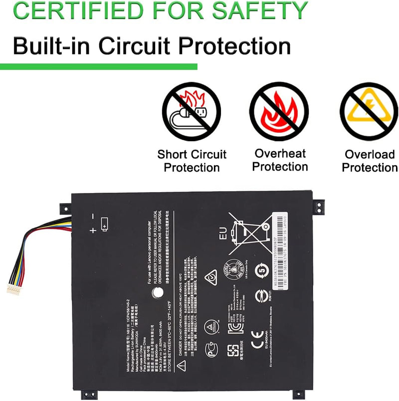 XITAIAN 3.8V 31.92Wh 8400mAh NB116 Ersatz Laptop Akku für Lenovo IdeaPad 100S-11IBY 100S-80 R2 100S