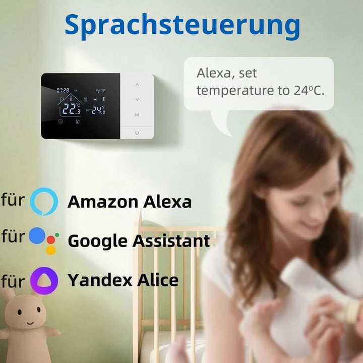 3A Gas Boiler Thermostat für Tuya Batteriebetriebenes Thermostat 2-Draht Wifi Heiz-/Kühlthermostate