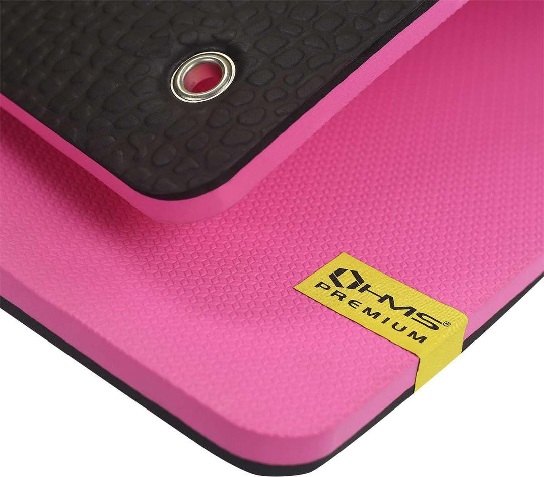 HMS Fitness Yoga Pilates Matte mit rutschfester Unterseite violett / schwarz, violett / schwarz