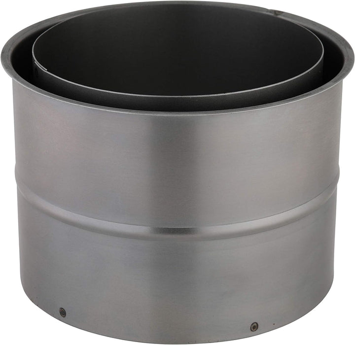Kamino 331855 Flam Wandfutter doppelt in Silber, für Senotherm beschichtete Ofenrohre 1 mm, Doppelwa