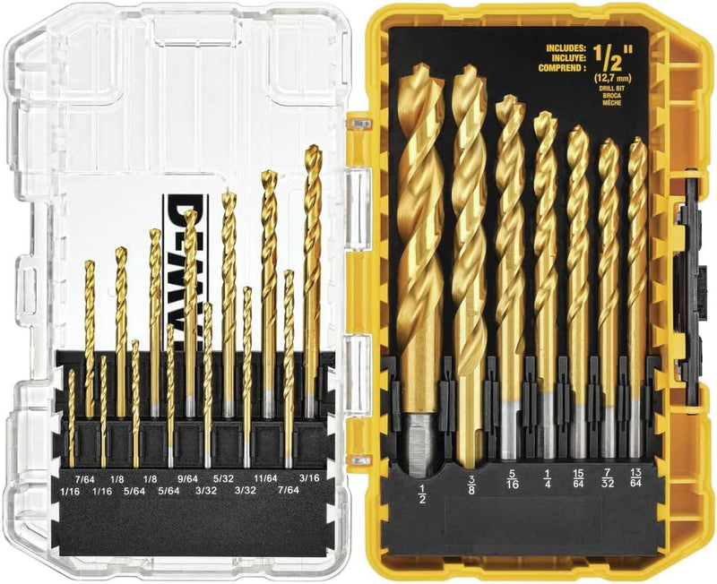 DEWALT DW1361 Bohrer-Set, Titan-Nitridbeschichtung, 21-teilig Bohrersatz 21-teilig Bohrersatz, Bohre