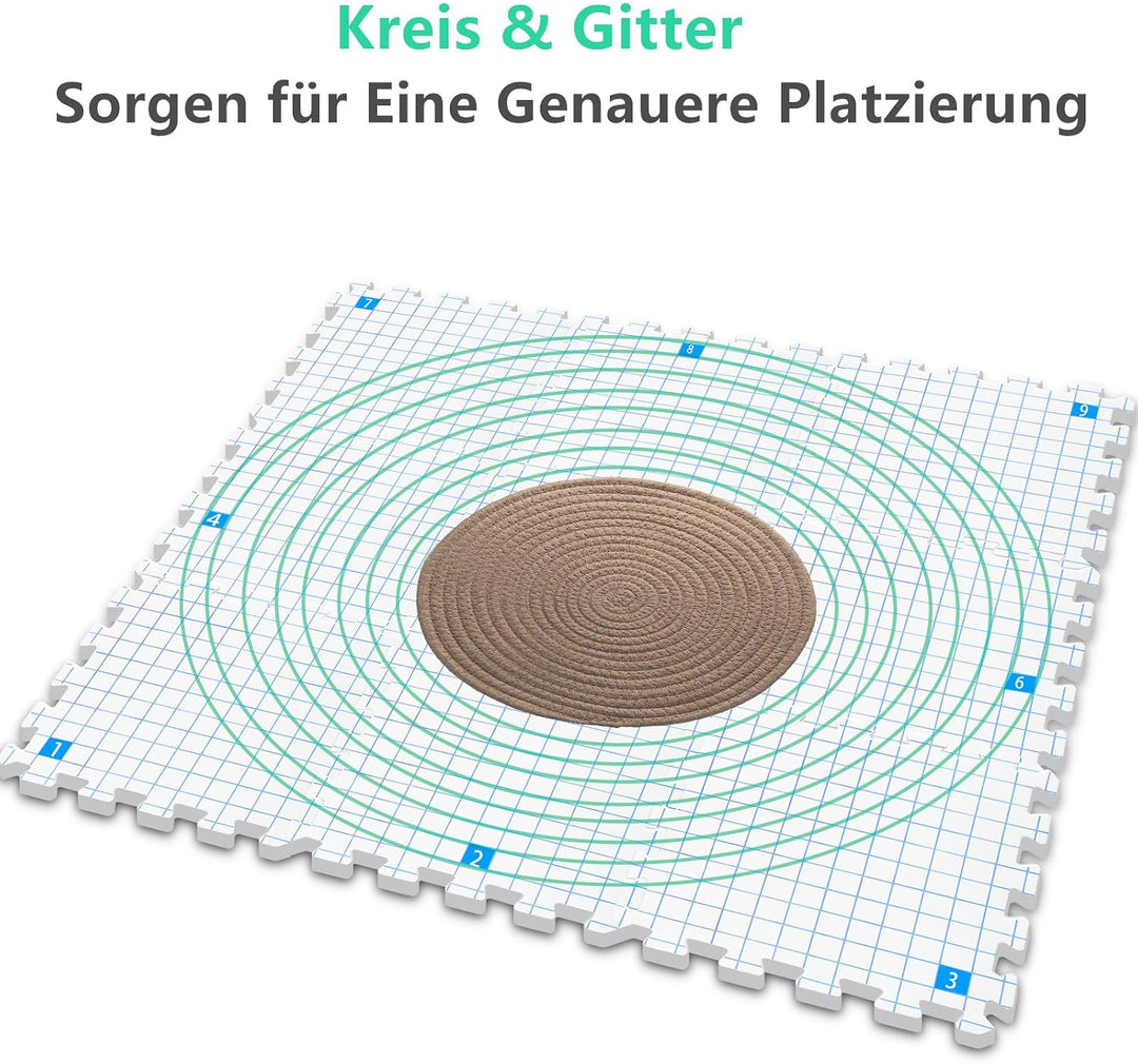 Spannmatten Stricken 9 Stück,Blocking Matte mit 10 kammnadeln,100 T-Nadeln Weiss Mats mit 10 kammnad