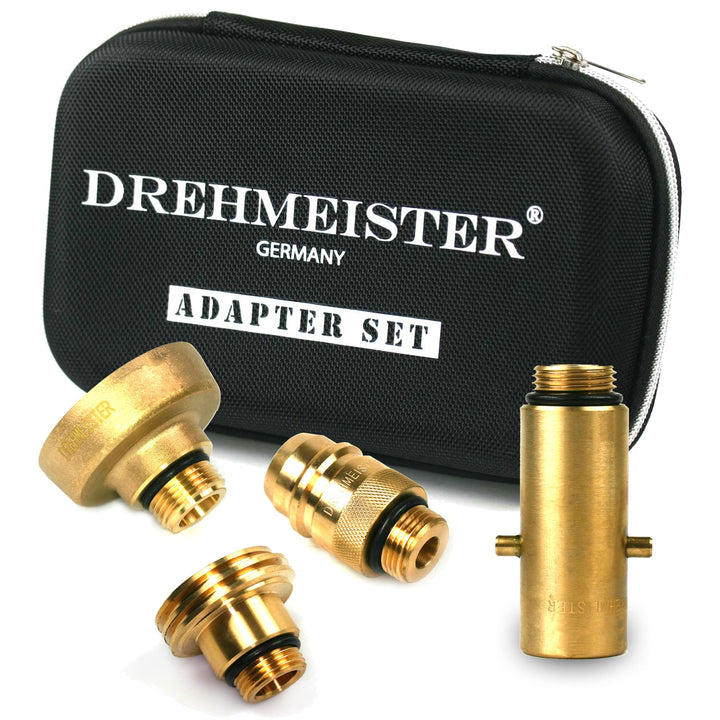 Drehmeister LPG Adapter Set W21.8 Tankadapter-mit Etui - für Gasfahrzeuge - Alle Europa Autogas Adap