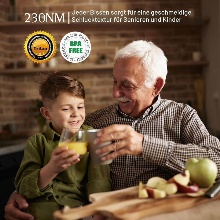 Anybear Kaltentsafter 350W, Slow Juicer mit 124 mm Einfüllschacht für Ganze Früchte und Gemüse, Ents