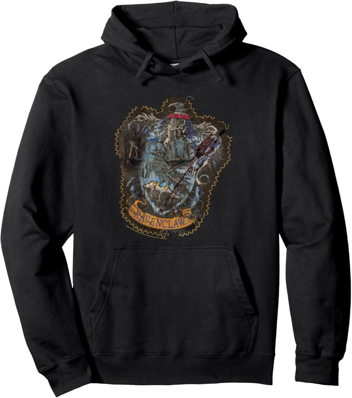 Harry Potter Ravenclaw Knitted Patch Damaged Pullover Hoodie