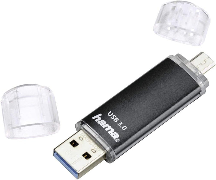 Hama 256GB USB-Speicherstick mit USB 3.2 Gen 1 & microUSB (2-in-1 USB-Stick, zB für Android Handy, T