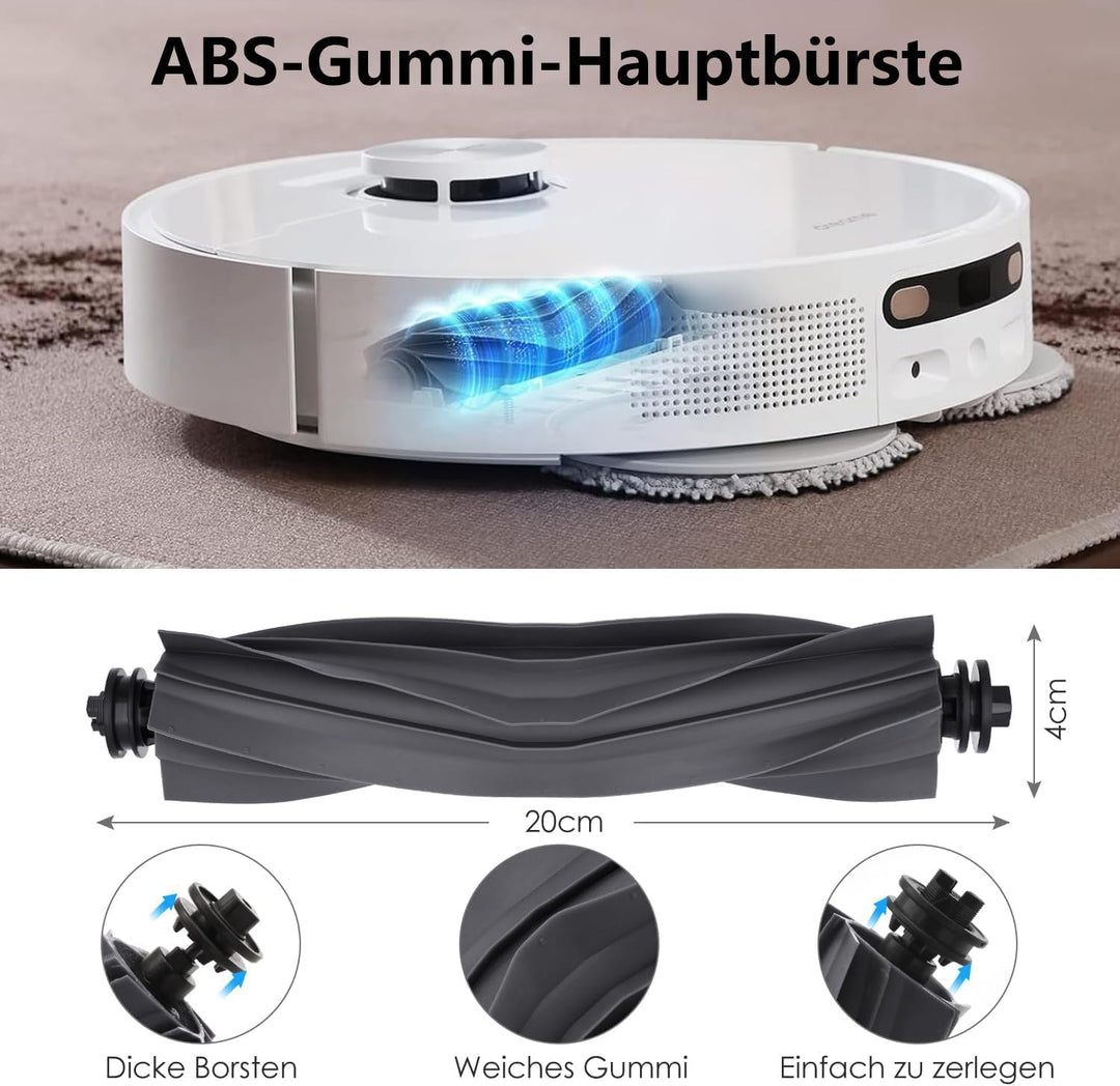 Zubehörset für dreame X40 Ultra Complete / L40 Ultra, Saprdii 6 Staubbeutel, 4 Wischtücher, 2 Rollbü