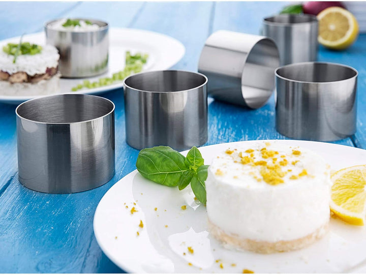 chg 3405-00 Dessert- Speiseringset, 8-tlg., hochwertiger Edelstahl-rostfrei in Profiqualität (6 Dess