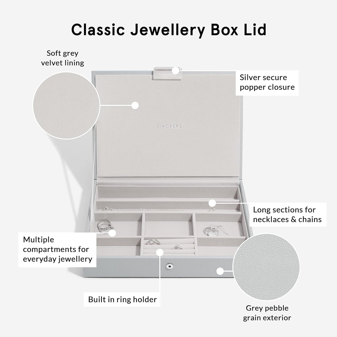 Stackers Grau Klassisch Schmuckschatulle - 2 Pebble Grey, Pebble Grey