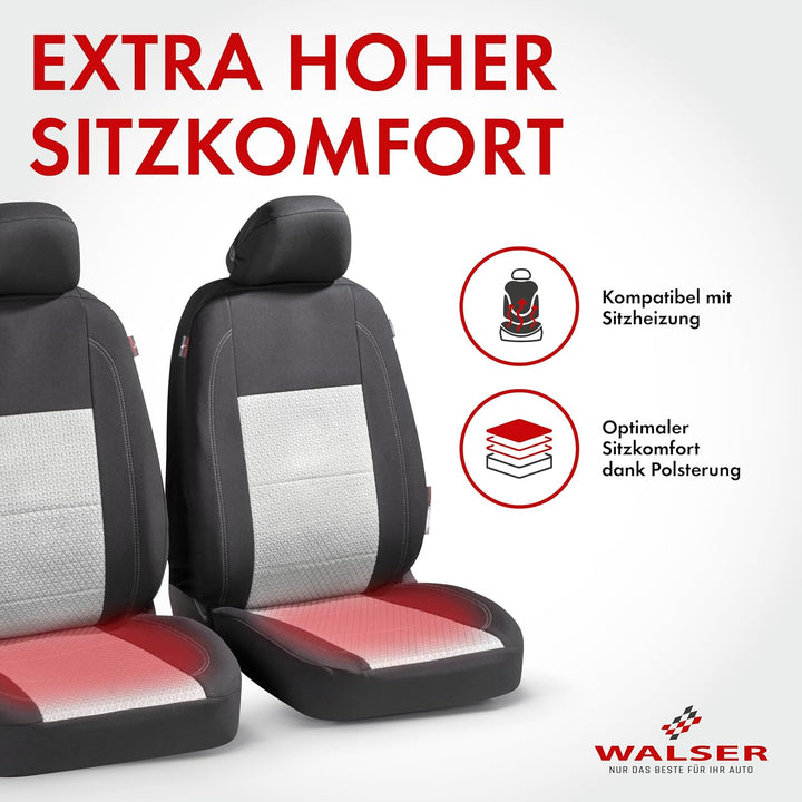 Walser Premium Autositzbezüge Avignon mit Reissverschluss Qualitätssieger Sehr Gut* Sitzbezüge Auto,
