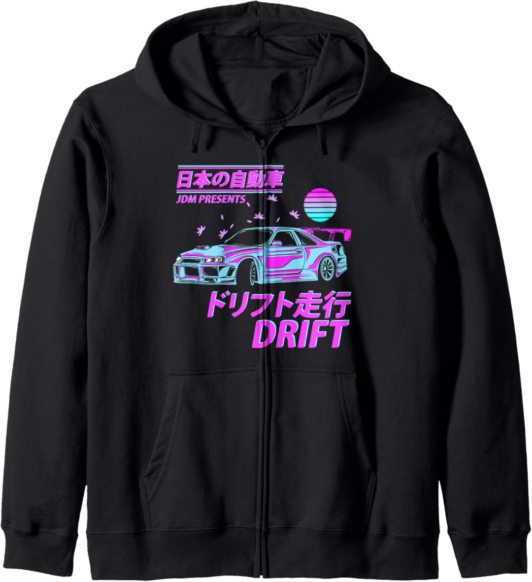 Vaporwave Japan JDM Car Vehicle Drift for Motor Race Lovers Kapuzenjacke