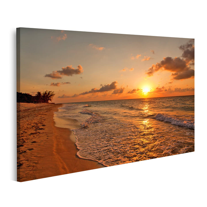 islandburner Bild auf Leinwand Strand Bei Sonnenuntergang Varadero Bilder Wandbilder Poster Leinwand