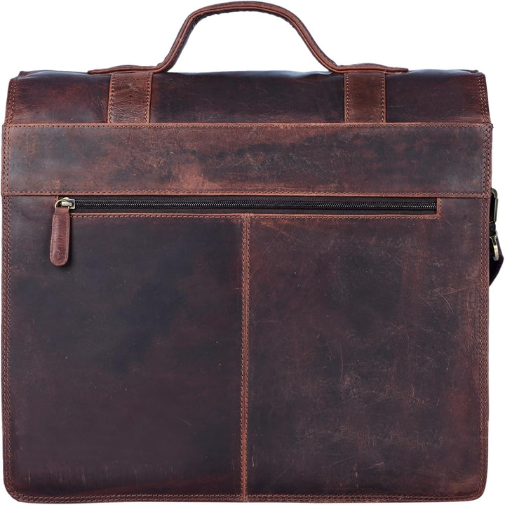 STILORD 'Marius' Klassische Lehrertasche Leder Schultasche XL gross Aktentasche zum Umhängen Busines