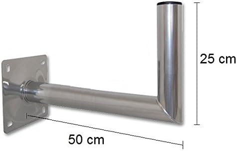 Wandhalter 50 cm aus Stahl mit VERZINKTER Oberfläche - 50 x 25 cm