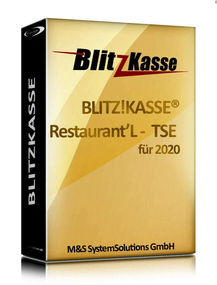 WIN Kassensoftware BlitzKasse Restaurant L für Gastronomie. 75 Tische, 3 Bondrucker. GDPdU, GoBD, TS
