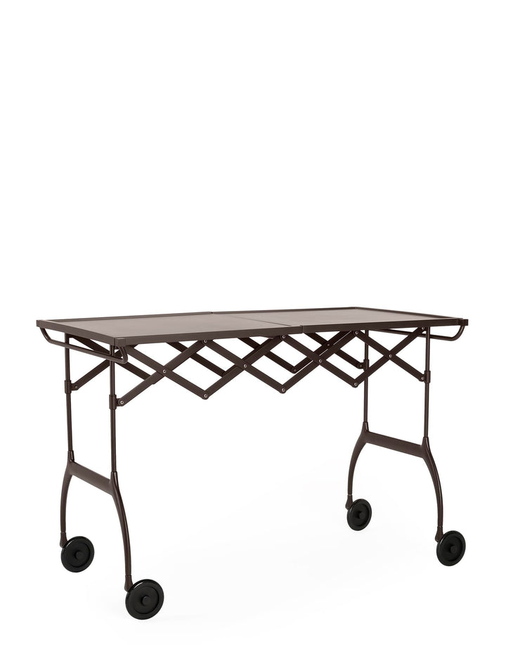 Kartell Battista, Servierwagen, Pflaume Pflaume Lackierter Struktur, Pflaume Lackierter Struktur