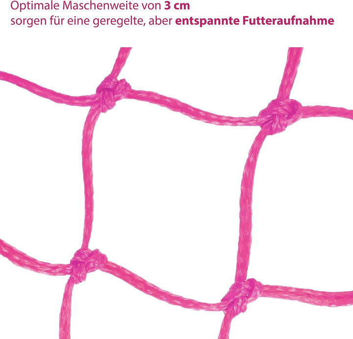 Pferdelinis Heunetz für Pferde, Heunetz engmaschig optimal zur Beschäftigung für Pferde 3x3 Heutasch