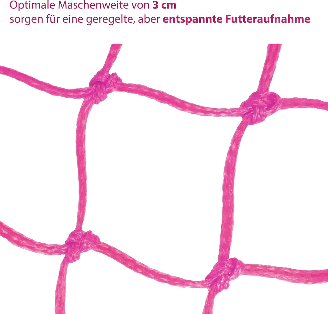 Pferdelinis Heunetz für Pferde, Heunetz engmaschig optimal zur Beschäftigung für Pferde 3x3 Heutasch
