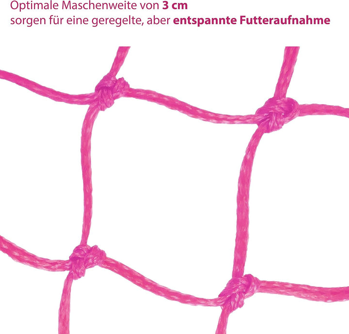 Pferdelinis Heunetz für Pferde, Heunetz engmaschig optimal zur Beschäftigung für Pferde 3x3 Heutasch