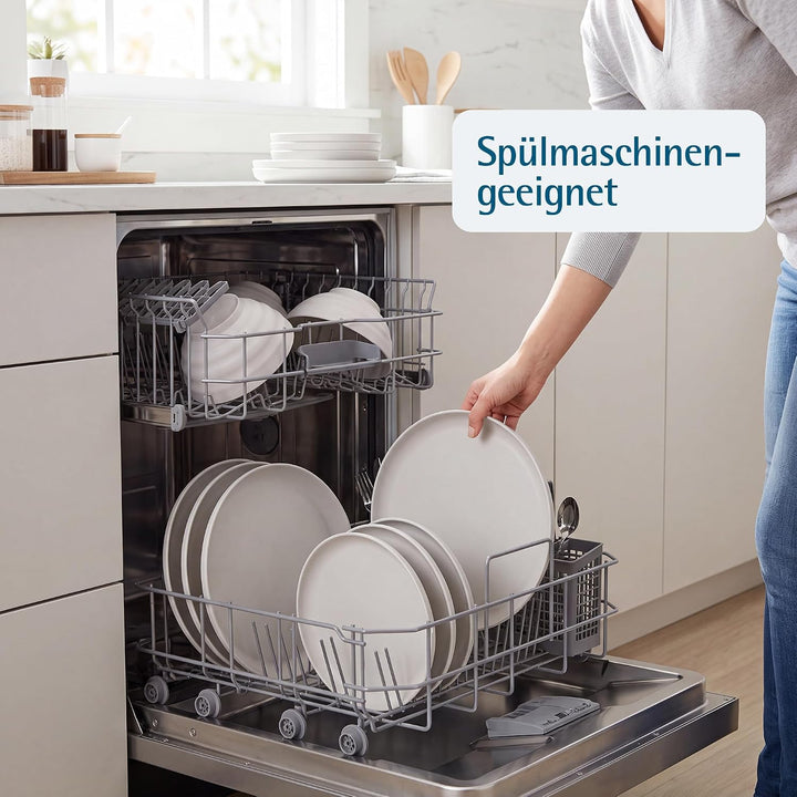GRÄWE Linea Teller-Set 20-teilig, 10 grosse &amp; 10 kleine Teller, Beige | Leicht und robust, für Campi