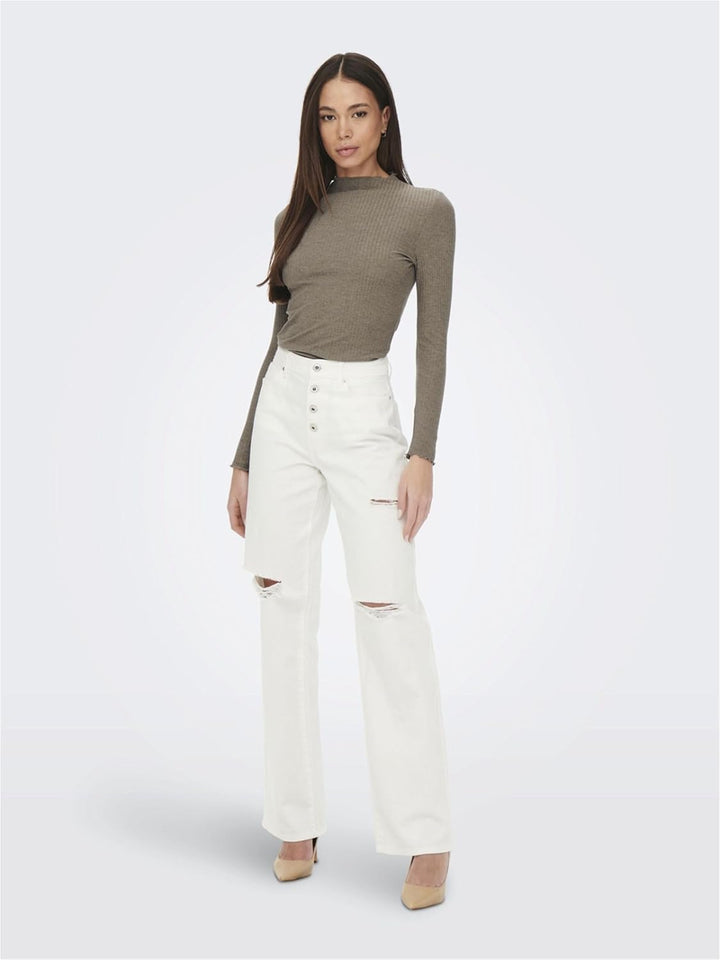 ONLY Female Top ONLEMMA Top XS Caribou/Detail:melange, XS Caribou/Detail:melange