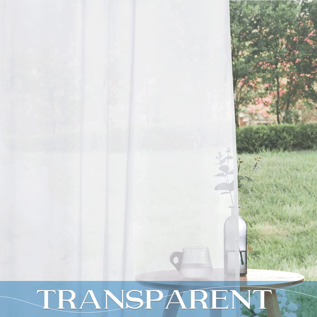 PONY DANCE Outdoor Gardinen Transparent Outdoorvorhänge mit Klett-Schlaufen für Terrasse & Pavillon