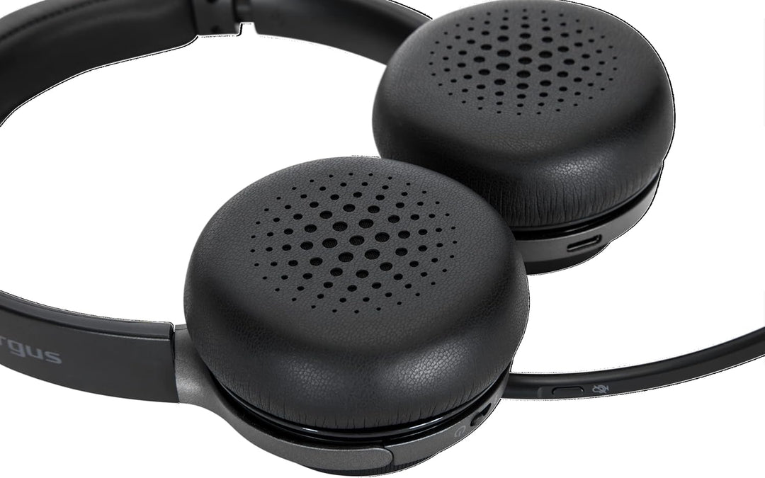 Targus Wireless Stereo Headset, mit direktionaler Geräuschunterdrückung, Bluetooth 5.0 und 3,5-mm-AU