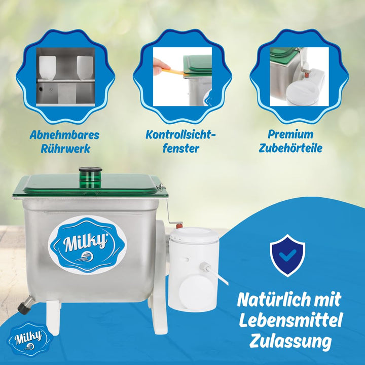 elektrische Buttermaschine, 10 Liter, 30x26,6x31,5cm, Kunststoffabdeckung, Gehaeuse aus Edelstahl