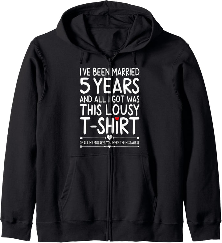 5th Wedding Anniversary Shirts for Her 5 Years of Marriage Kapuzenjacke
