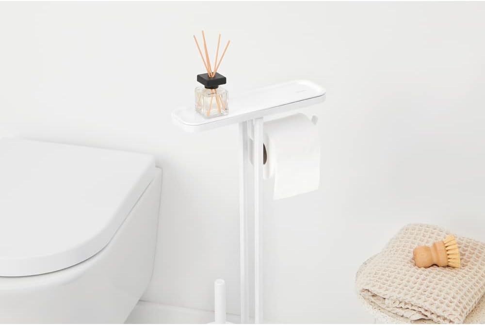 Brabantia - Mindset Toilettenbutler - Badezimmerregal, Klopapierhalter & Hygienische Toilettenbürste