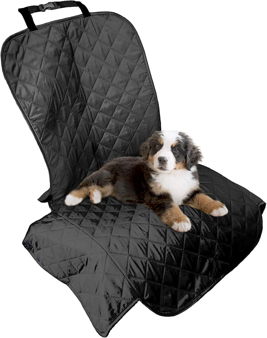 Furhaven Universal Water-Resistant Quilted Single Car Seat Protector - Black, One Size (Single) Quil