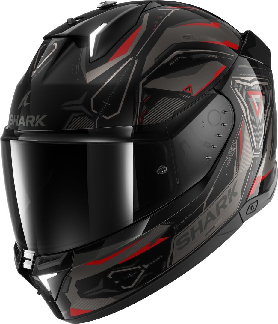Integralhelm SKWAL i3 Linik Glossy KAR mit LED Sonnenblende und Max Vision Pinlock ECE 22.06 XS, XS