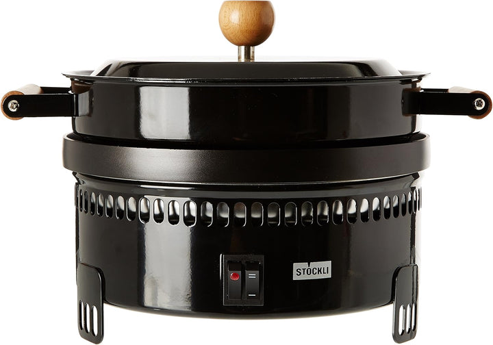 Stöckli Ofen Marroni mit Grillplatte, schwarz, 2 Stufen-Schalter, 0085.52