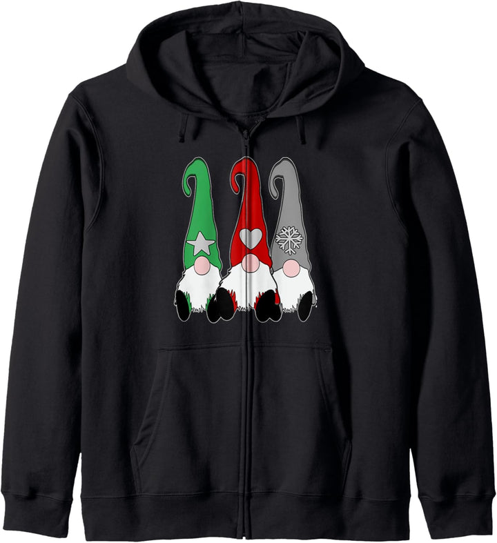 Nordic Gnome Red Grey Hat Weihnachten schwedische Tomte Kapuzenjacke