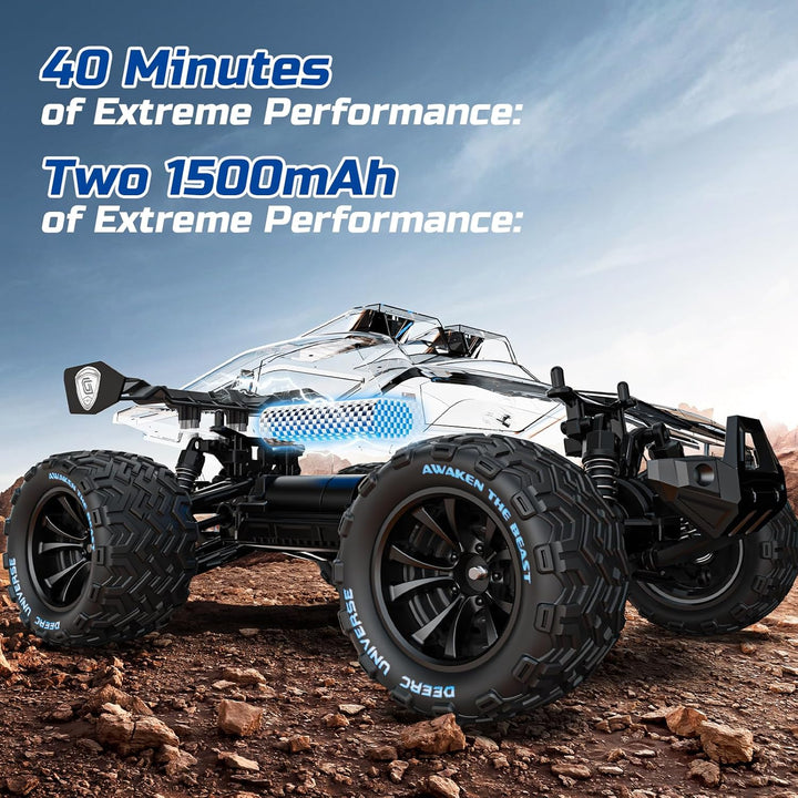 DEERC 9003E 1:14 RC-All-Terrain-Autos, 40 km/h Hochgeschwindigkeits-Offroad-RC-Truck, 4WD-Fernsteuer