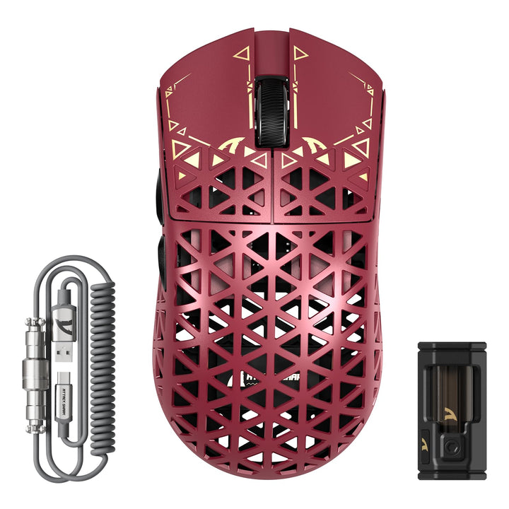 ATTACK SHARK R5 Ultra Carbonfaser Gaming-Maus, 39g Superlight, 8000Hz Kabellose Mouse, 42000 DPI, PA