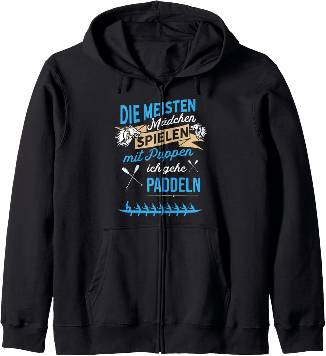 Drachenboot Paddlerin - Wassersportlerin Boot Kanutin Kapuzenjacke