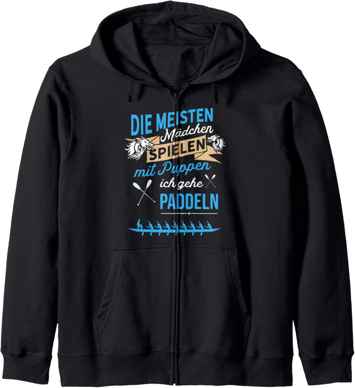 Drachenboot Paddlerin - Wassersportlerin Boot Kanutin Kapuzenjacke