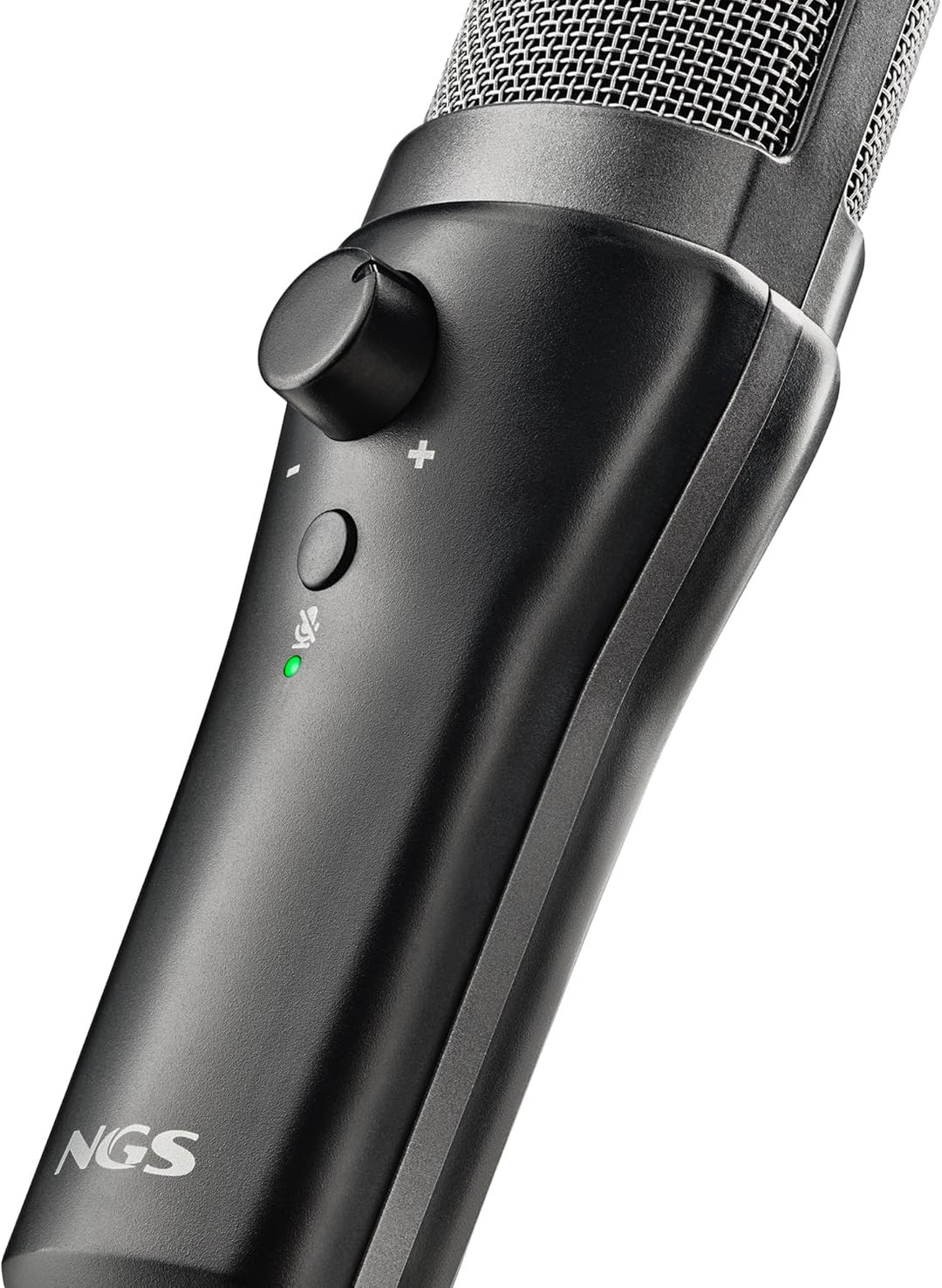 NGS MS120 USB - Mikrofon mit Nierencharakteristik für Streaming, Podcast und Gaming, latenzfreie Übe