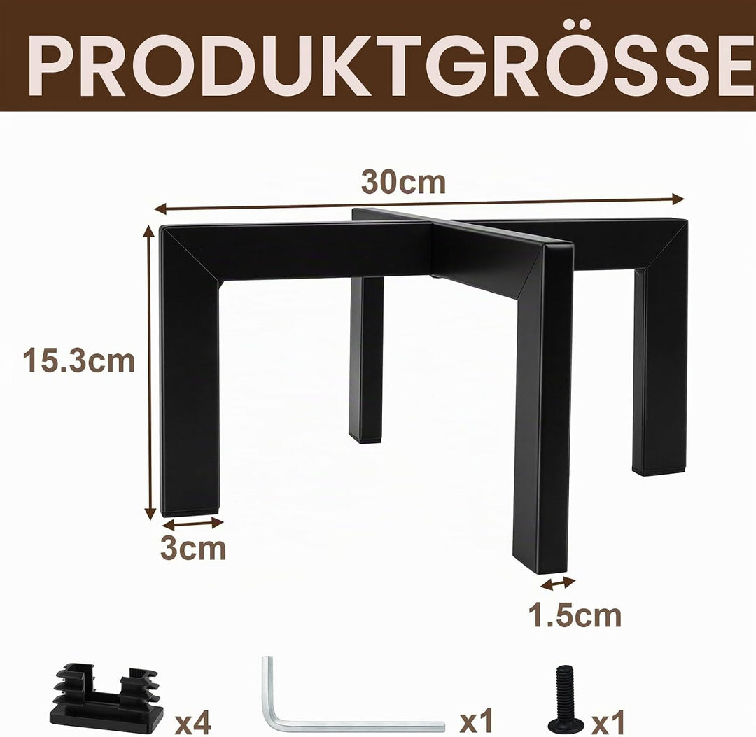 Pflanzenständer, Blumenständer Pflanzenhocker, Erhöhungsständer 19cm Höhe Metall Schwarz Stabil für