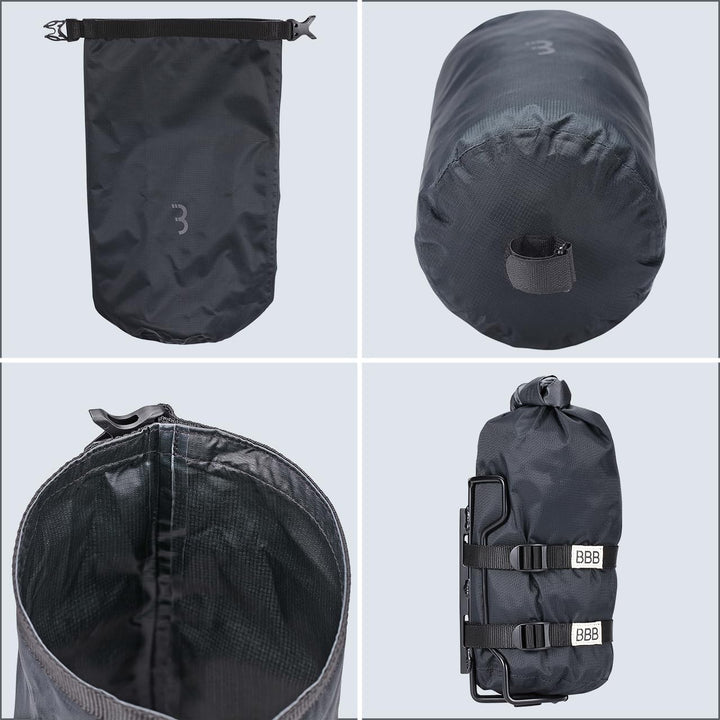 BBB Cycling Gabeltasche Wasserdicht I Fahrrad Gabeltasche Mit Rollverschluss Und Gepäckträger I Fork